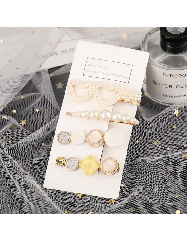 Jewels Galaxy Jewellery For Women Gold Plated Pearl Hair Clips