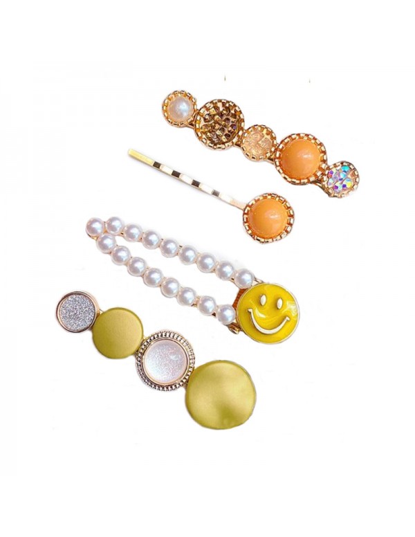 Jewels Galaxy Jewellery For Women Gold Plated Pearl Hair Clips