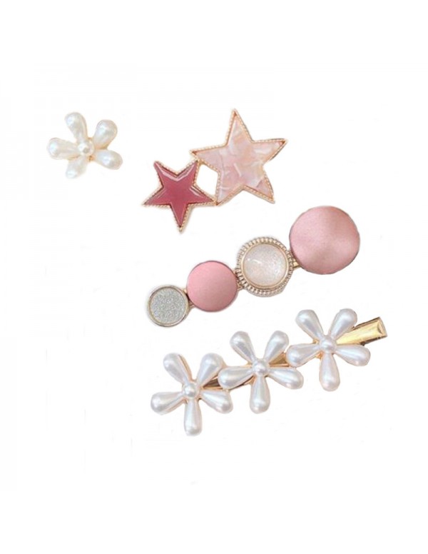 Jewels Galaxy Jewellery For Women Gold Plated Pearl Hair Clips