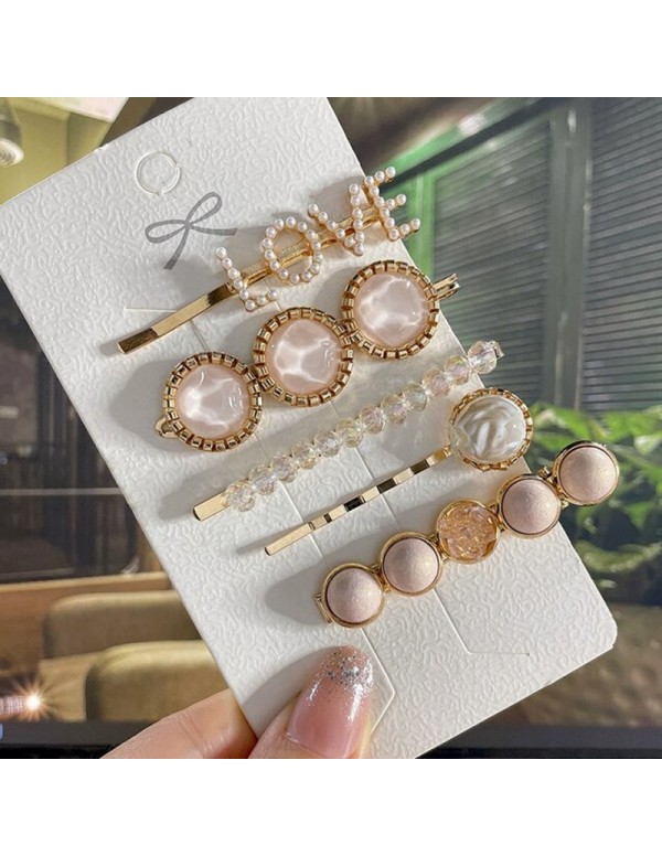 Jewels Galaxy Jewellery For Women Gold Plated Pearl Hair Clips