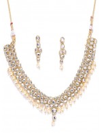 Jewels Galaxy Women Off-White Gold-Plate...
