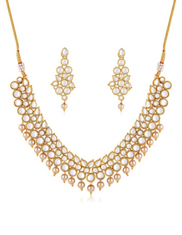 Jewels Galaxy Custom Kundan Studded Gold Plated Mu...