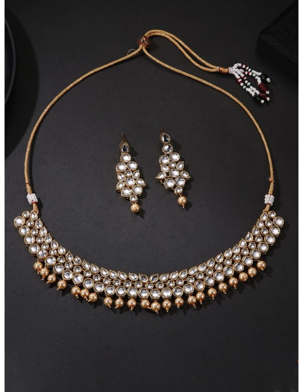 Jewels Galaxy Custom Kundan Studded Gold Plated Mu...