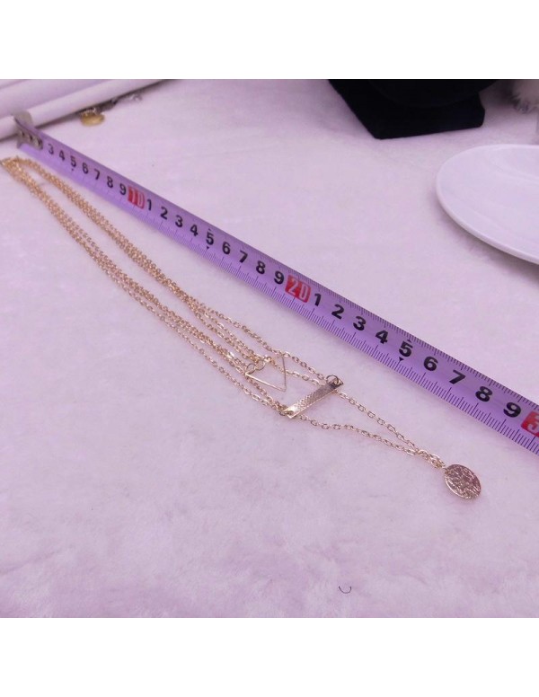 Jewels Galaxy Fashionable Geometric Multi Layered Ravishing Necklace For Women/Girls 44089