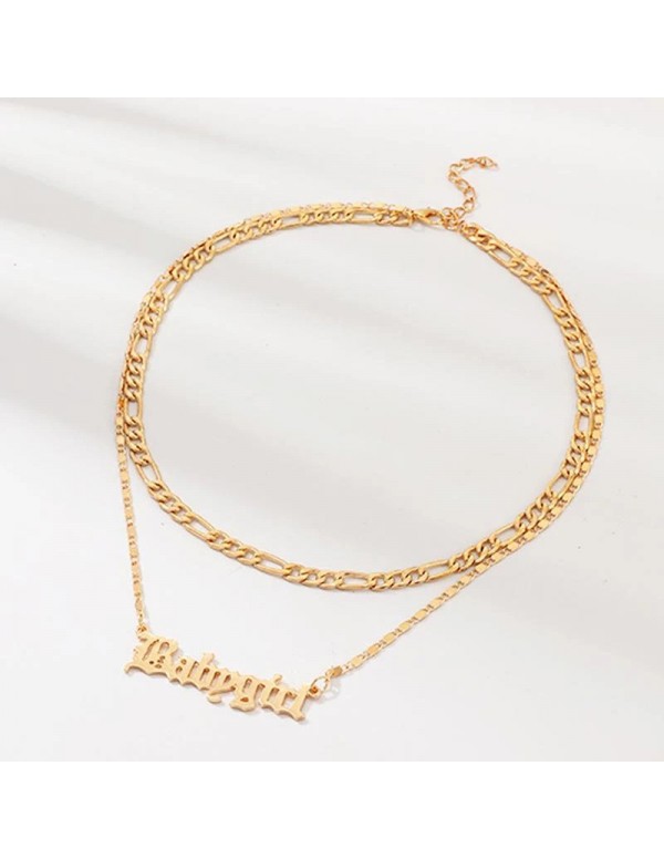 Jewels Galaxy Ravishing Babygirl Gold Plated Multi Strand Necklace For Women/Girls 44184