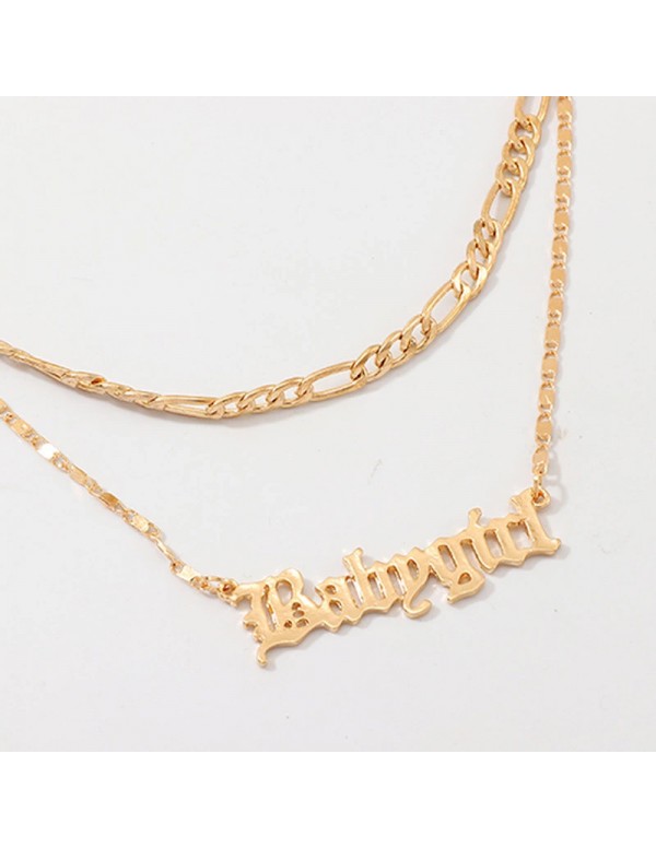 Jewels Galaxy Ravishing Babygirl Gold Plated Multi Strand Necklace For Women/Girls 44184