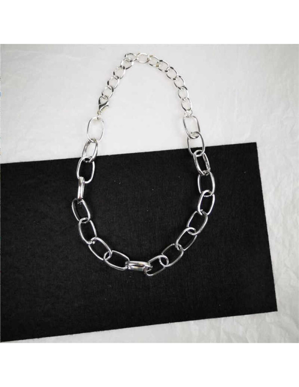 Jewels Galaxy Ravishing Bold Chain Silver Plated Necklace For Women/Girls 44189