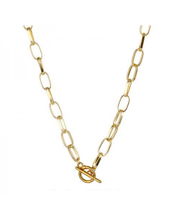 Jewels Galaxy Amazing Lock Bold Gold Plated Necklace For Women/Girls 44193