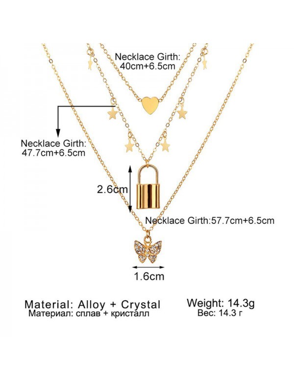 Jewels Galaxy Jewellery For Women Gold Plated Layered Necklace 44204