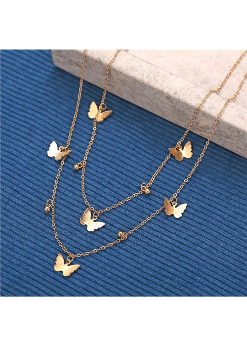 Jewels Galaxy Jewellery For Women Gold Plated Layered Necklace 44207