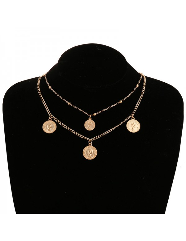 Jewels Galaxy Jewellery For Women Gold Plated Layered Necklace 44212