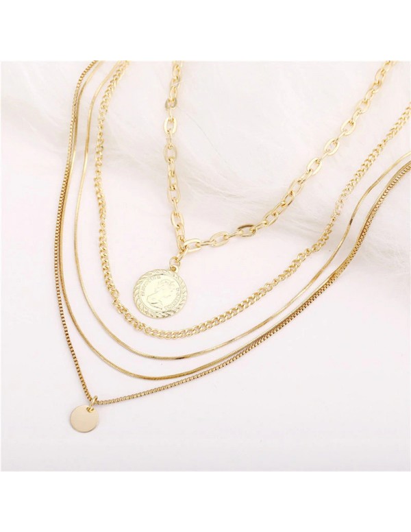 Jewels Galaxy Jewellery For Women Gold Plated Layered Necklace 44213
