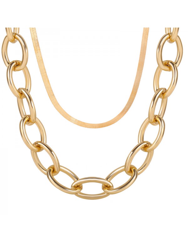 Jewels Galaxy Jewellery For Women Gold Plated Layered Necklace 44214