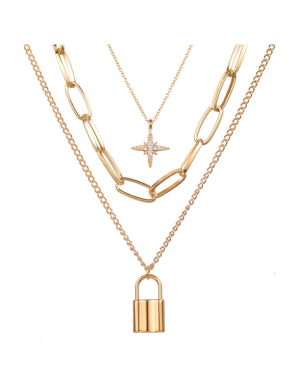 Jewels Galaxy Jewellery For Women Gold Plated Layered Necklace 44220