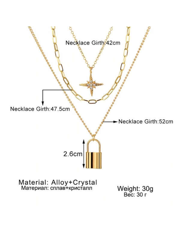 Jewels Galaxy Jewellery For Women Gold Plated Layered Necklace 44220