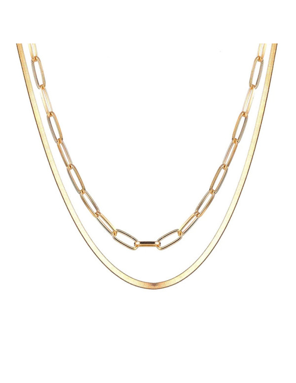 Jewels Galaxy Jewellery For Women Gold Plated Gold Toned Layered Necklace 44223