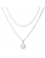 Jewels Galaxy Pearl Silver Plated Double...