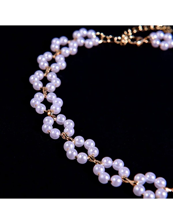 Jewels Galaxy Jewellery For Women Gold Plated Pearl Studded Necklace