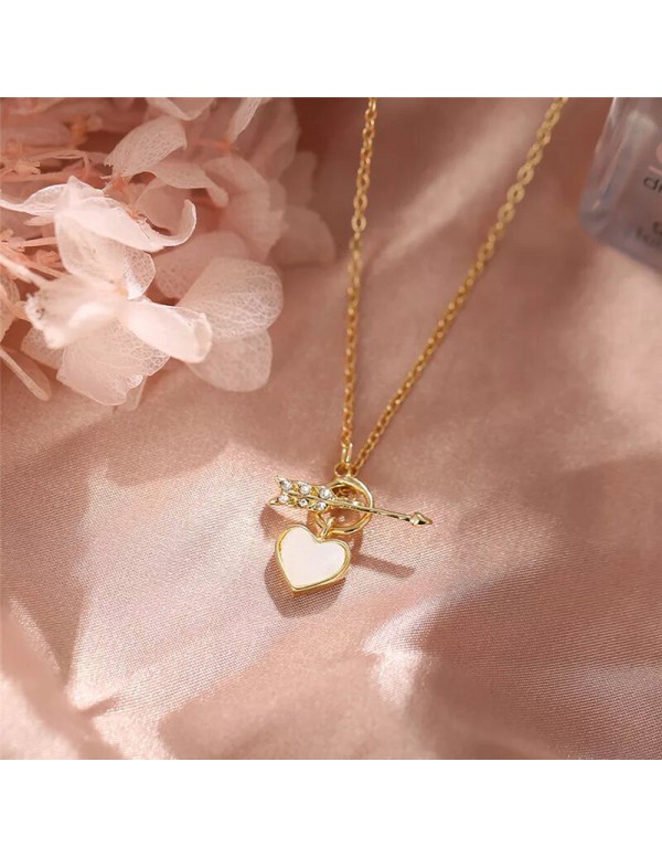 Jewels Galaxy Jewellery For Women Gold-Toned Gold Plated Heart inspired Necklace