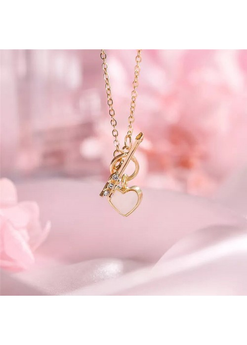 Jewels Galaxy Jewellery For Women Gold-Toned Gold Plated Heart inspired Necklace
