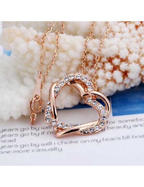 Jewels Galaxy Delicate American Diamond Heart Insp...