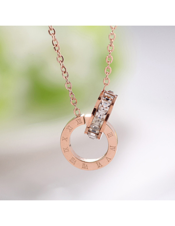 Jewels Galaxy Rose Gold Plated Stainless Steel Rom...