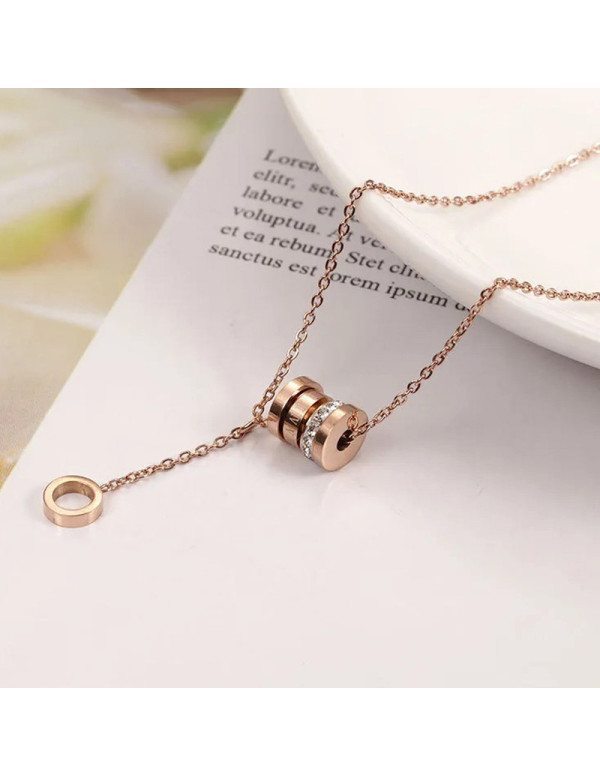 Jewels Galaxy Rose Gold Plated Stainless Steel Cub...