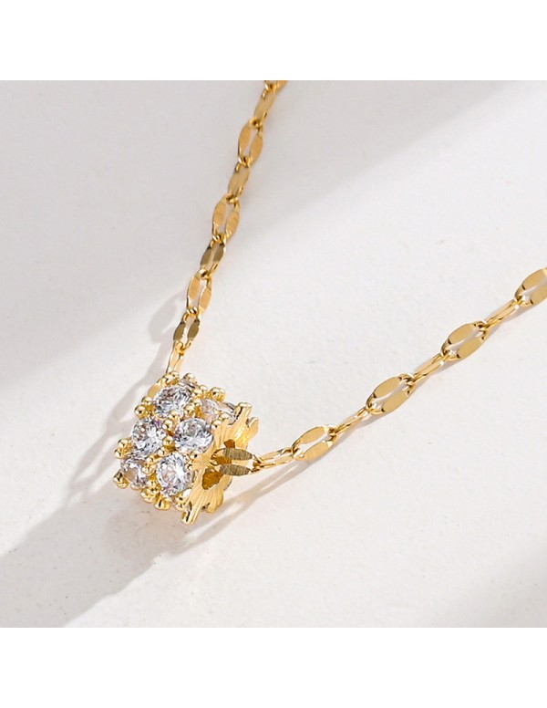Jewels Galaxy Gold Plated Stainless Steel CZ embed...
