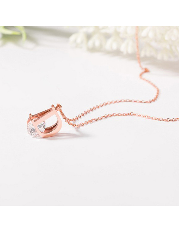 Jewels Galaxy Stainless Steel Rose Gold Plated CZ ...