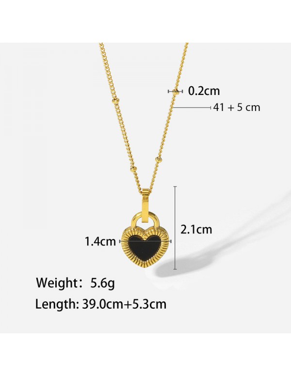 Jewels Galaxy Gold Plated Korean Dual Hearts Beautiful Long Pendant