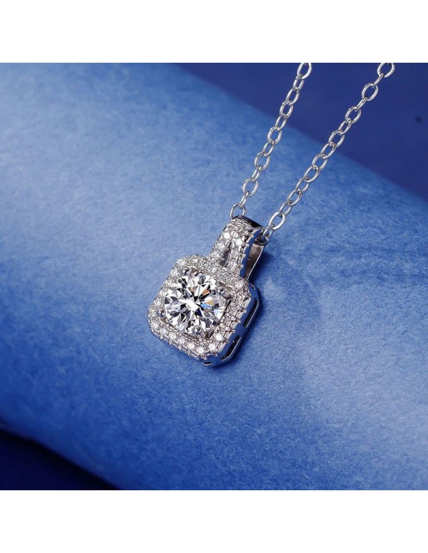 Jewels Galaxy Silver Plated Stainless Steel CZ Squ...