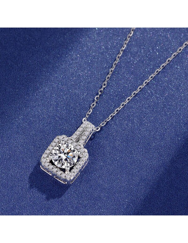 Jewels Galaxy Silver Plated Stainless Steel CZ Squ...