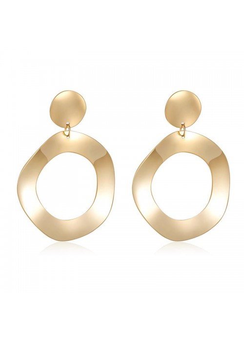 Jewels Galaxy Gold-Toned Contemporary Drop Earrings 35018