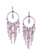 Pink Silver-Plated Circular Handcrafted ...