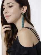 Green Gold-Plated Floral Handcrafted Dro...