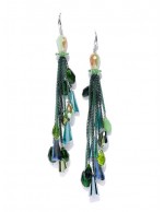 Green Silver-Plated Handcrafted Tasseled...