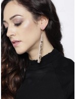 Beige Gold-Plated Beaded Tasseled Handcr...