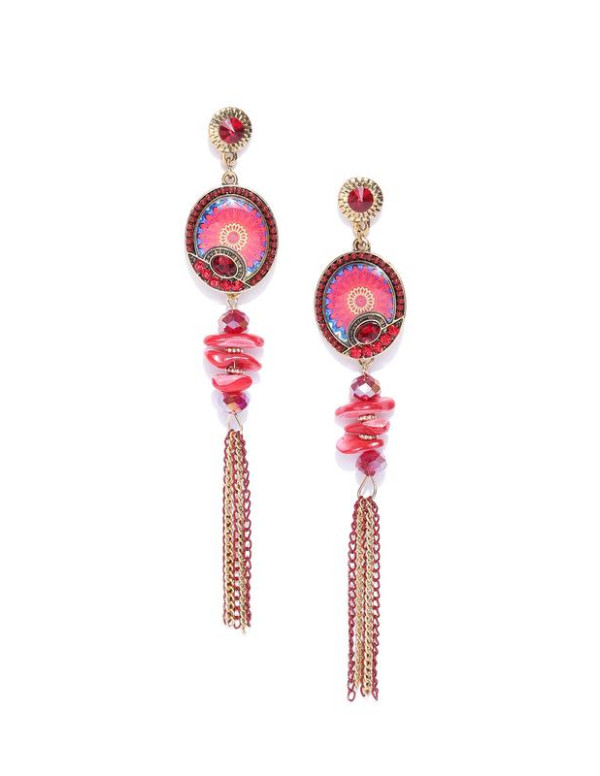 Pink & Blue Gold-Plated Handcrafted Contempora...