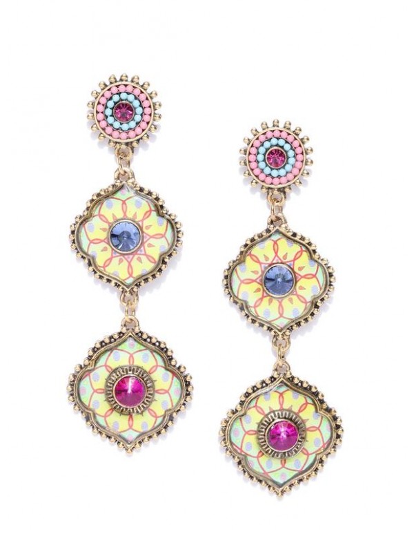 Pink & Yellow Antique Gold-Plated Handcrafted ...