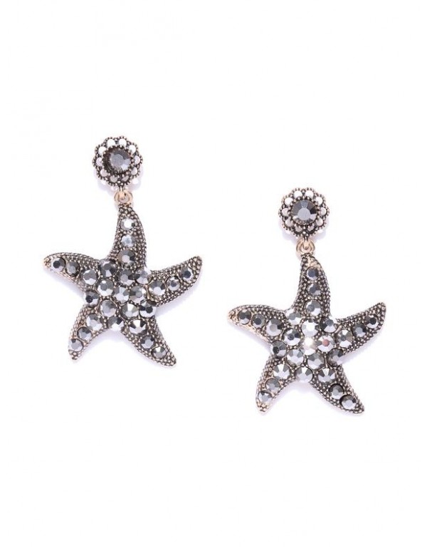 Copper-Plated Starfish-Shaped Stone-Studded Handcr...