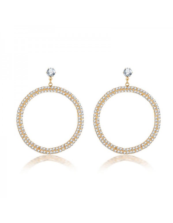 Jewels Galaxy Women Gold-Plated Stone-Studded Circ...