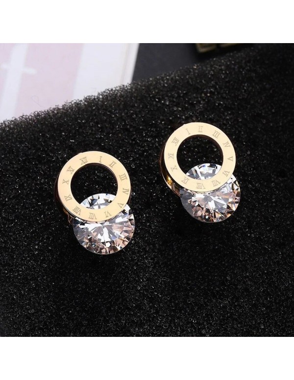 Jewels Galaxy Gold Plated Stainless Steel Circular...