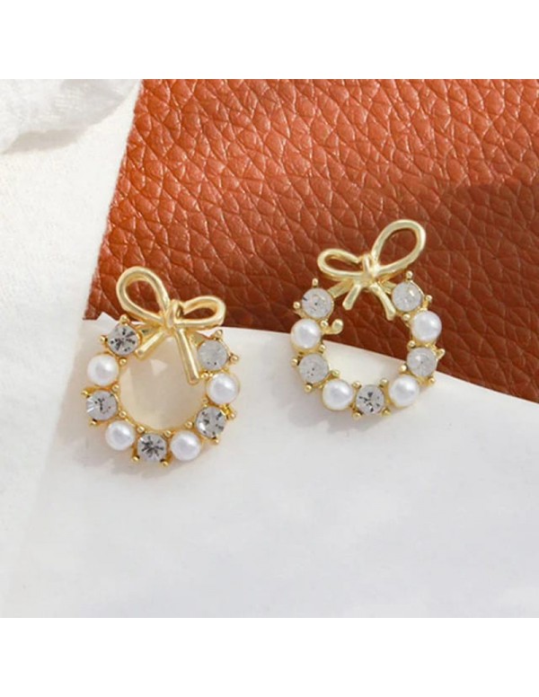 Jewels Galaxy Gold Plated Korean Amazing AD-Pearl Stud Earrings