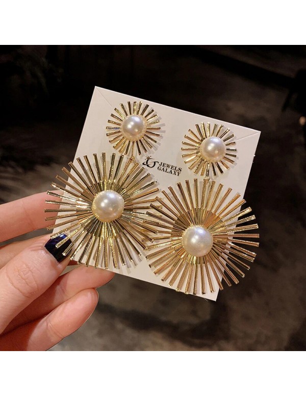 Jewels Galaxy Gold Plated Dual Sun Shaped Korean P...