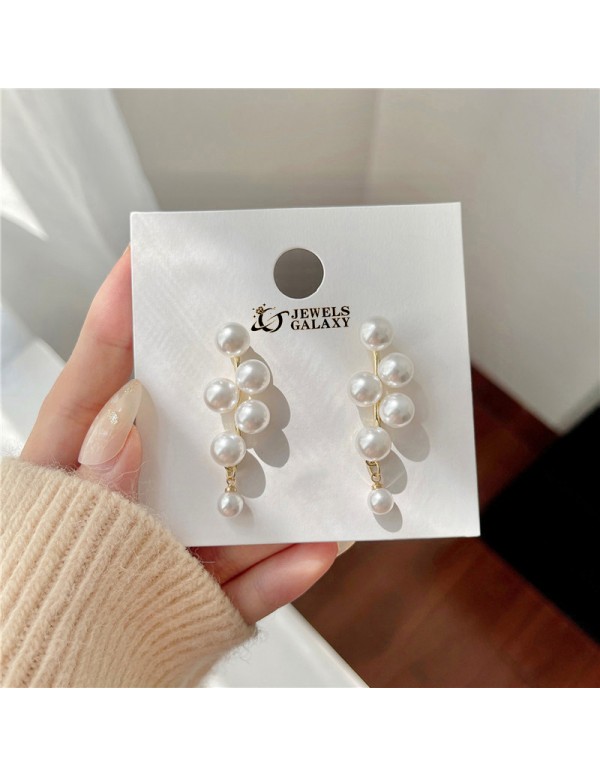 Jewels Galaxy Gold Plated Amazing Korean Pearl Drop Earrings