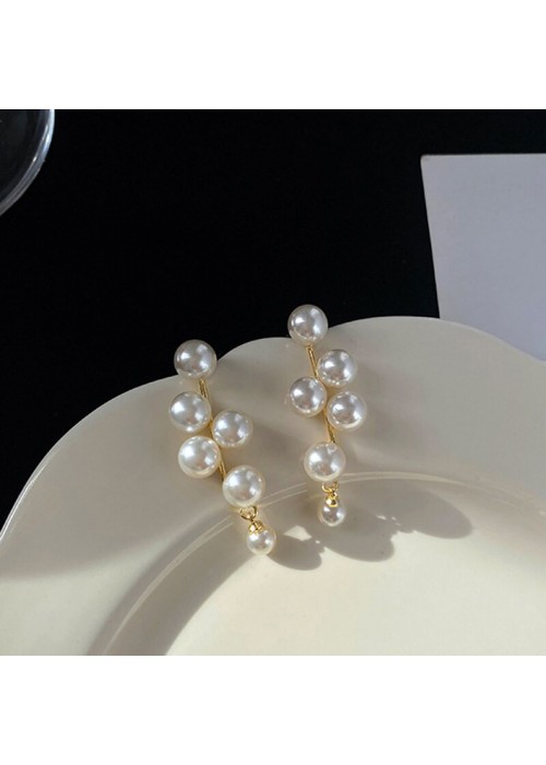 Jewels Galaxy Gold Plated Amazing Korean Pearl Drop Earrings
