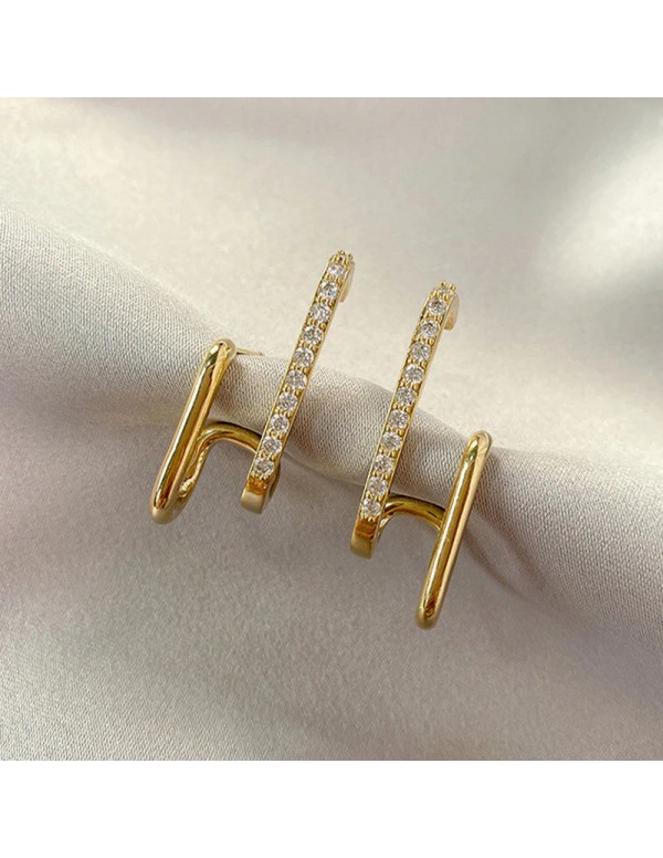 Jewels Galaxy Gold Plated Korean Beautiful AD Stud Earrings