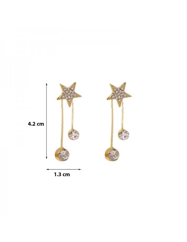Jewels Galaxy Gold Plated Beautiful Korean Stars themed AD Drop Earrings
