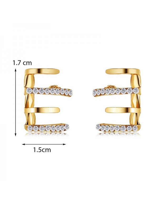 Jewels Galaxy Gold Plated Trendy Korean Earcuff with Claw Themed Stud Earrings