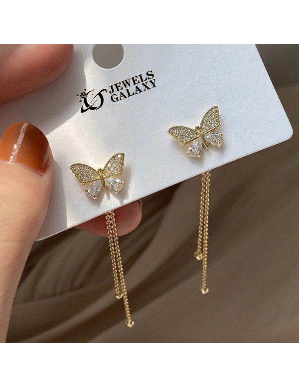 Jewels Galaxy Gold Plated Beautiful AD Butterfly K...